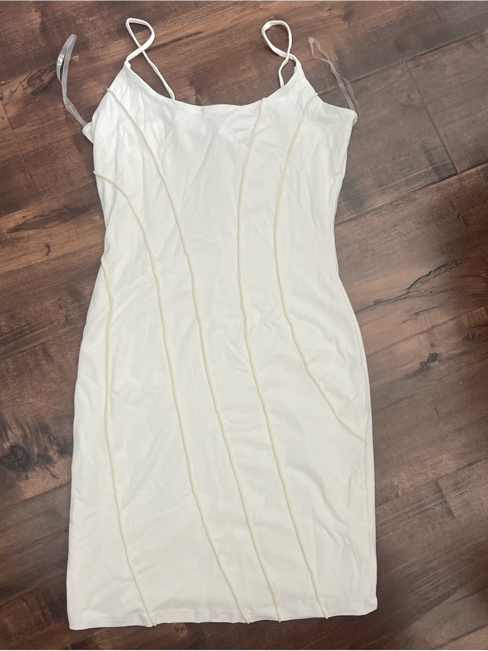 Windsor White Slip Tank with Branded Tag
